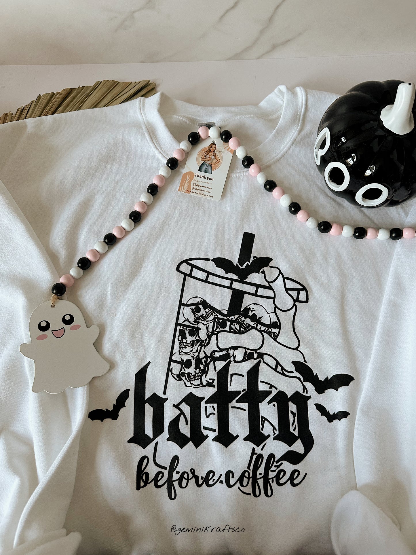 Batty Before Coffee Sweater | GeminiKrafts