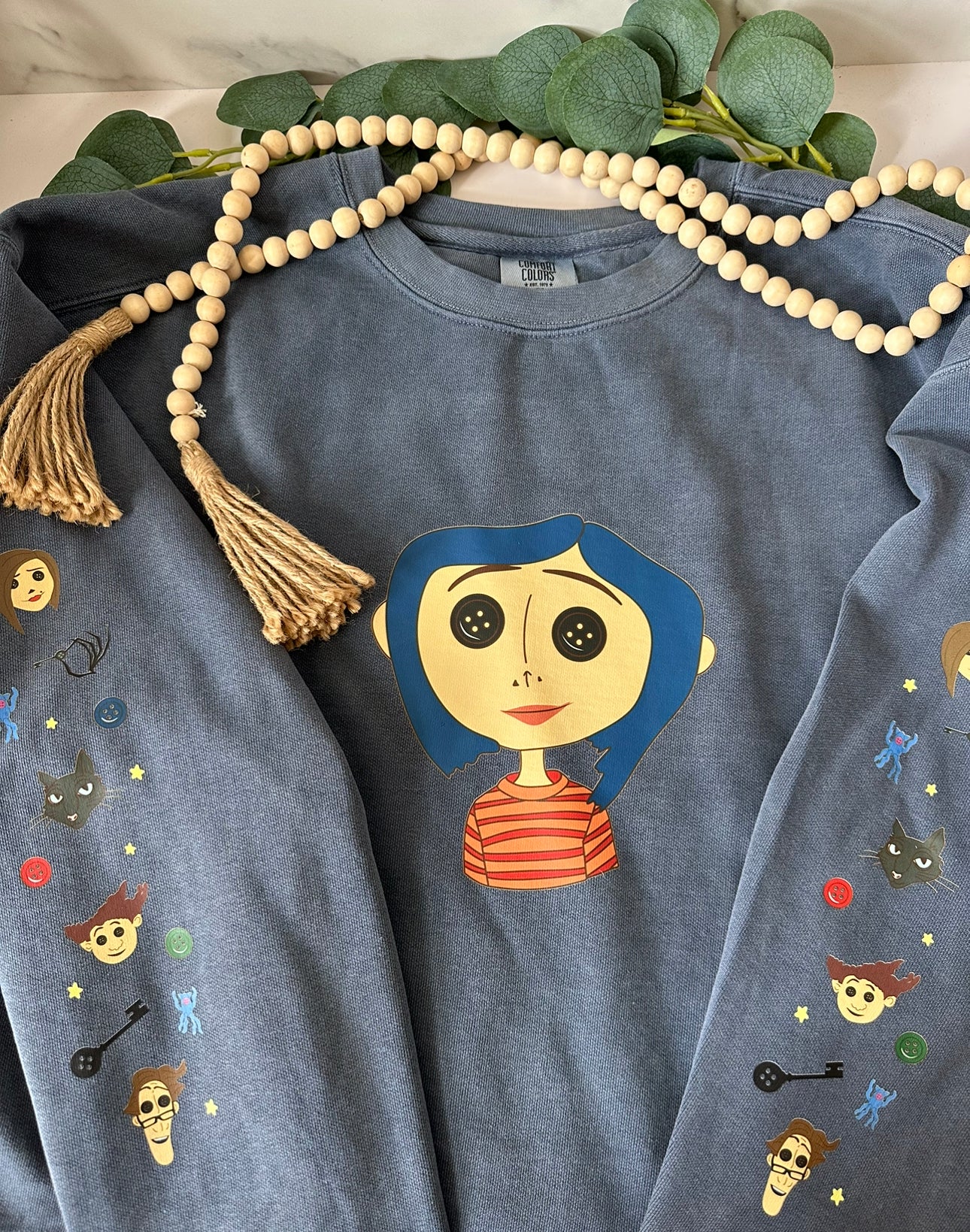 Blue Hair Girl Sweater| GeminiKrafts