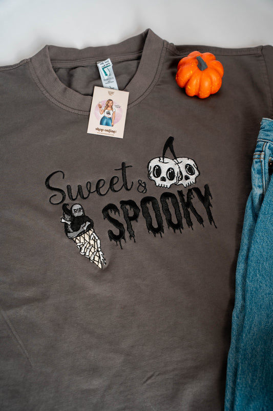 Sweet n Spooky Embroidered Tee