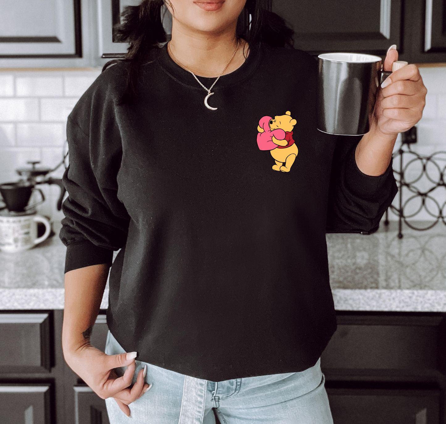 Lovable Baby Bear Valentines Crewneck