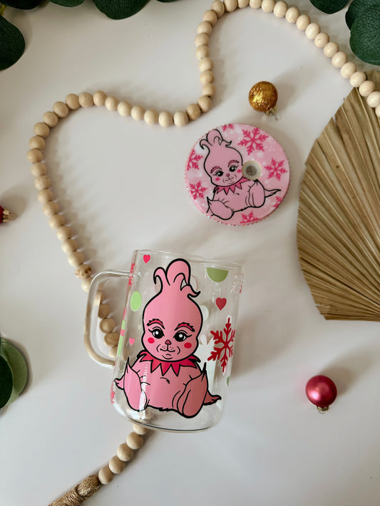 Pink Baby Grinch Mug/Cup | GeminiKraftsCo