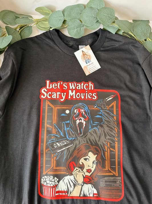Let's Watch Scary Movies Sweater/Shirt | GeminiKrafts