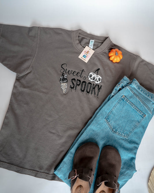 Sweet n Spooky Embroidered Tee